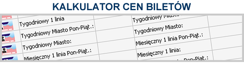Kalkulator cen biletów KLA Kalkulator cen biletów KLA