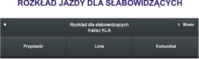 Rozkład jazdy dla słabowidzących